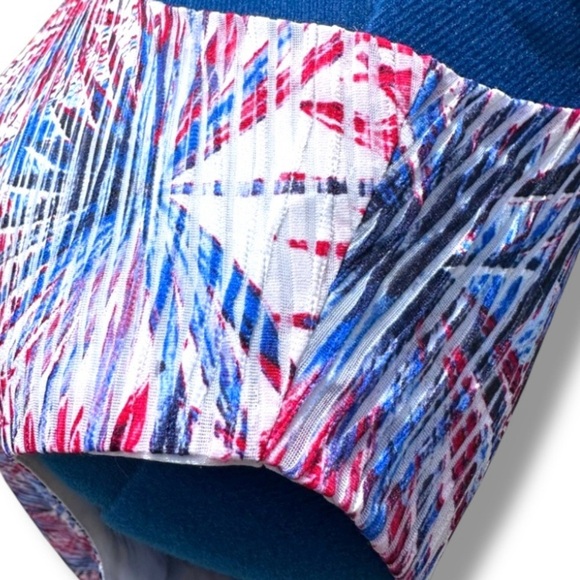 Kim Rogers Blue Red Fireworks Striped Lined Dress Women’s Plus Size 2X Patriotic - Picture 9 of 16